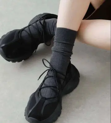 SENSE OF PLACE 레이스업 발레 스니커즈 블랙 M