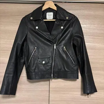 UNITED TOKYO 램 가죽 더블 라이더 자켓 블랙