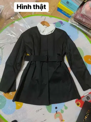 블랙 벨트 미니 원피스 M 사이즈