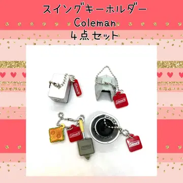 콜맨 캠핑 굿즈 마스코트 키링 4개 세트