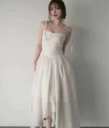 andmary Wendy seethrough flare dress