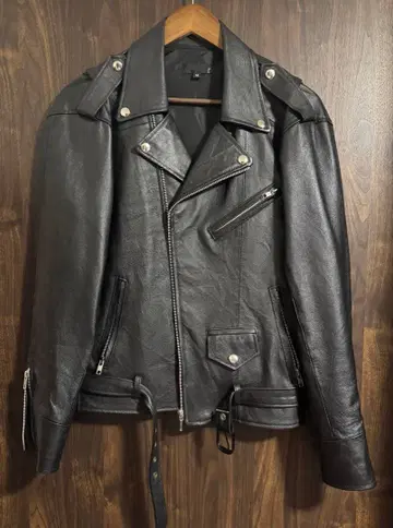천연 가죽 더블 라이더 자켓 M 사이즈