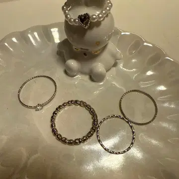 코코딜 실버 반지 5개 세트