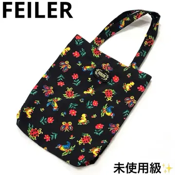 미사용급 페이러 FEILER 하이디 패턴 미니 토트백 나일론