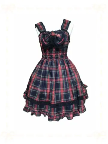 타탄 체크 셔링 JSK