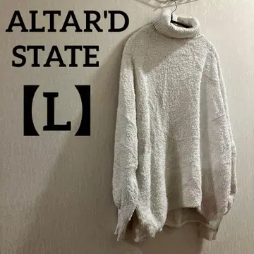 ALTAR'D STATE [ L ] 화이트 터틀넥 스웨터 화이트 심플