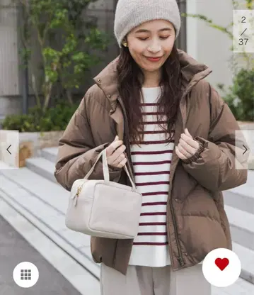 택 포함 새상품 브라운 DOORS 그린 다운 발수 2WAY 자켓