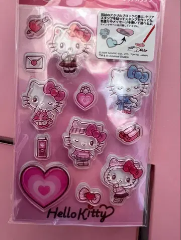 USJ 한정판 키티 아크릴 스탬프 헬로키티