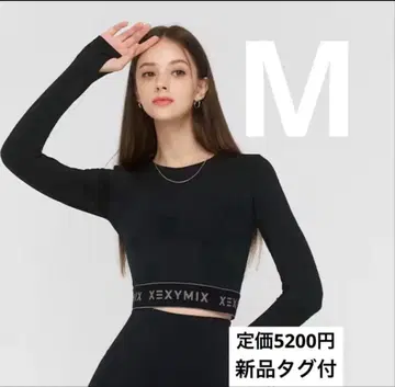 XWFLT01H3 로고 크롭 기장 긴팔