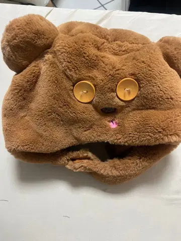 ME 곰 얼굴 모자 브라운