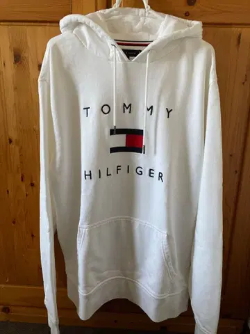 미사용 시착 없는 새상품급 TOMMY HILFIGER 화이트 후드티 XL