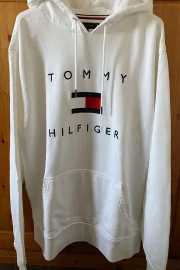 미사용 시착 없는 새상품급 TOMMY HILFIGER 화이트 후드티 XL