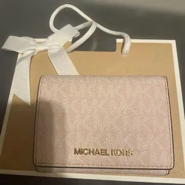 MICHAEL KORS 핑크 3단 폴더형 지갑