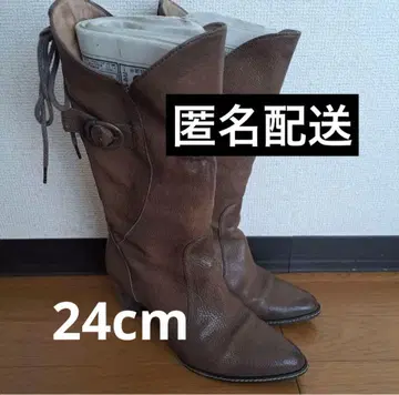 [대특가] 가죽 웨스턴 부츠 24cm 브라운 가을/겨울