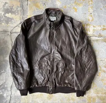 90s USA L.L.Bean 가죽 A-2 플라이트 자켓 XL