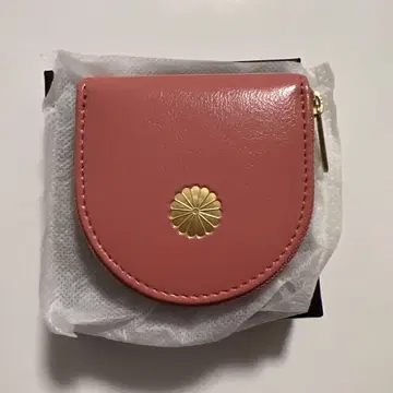 황궁 한정판 국화 문양 코인 케이스 동전 지갑 핑크