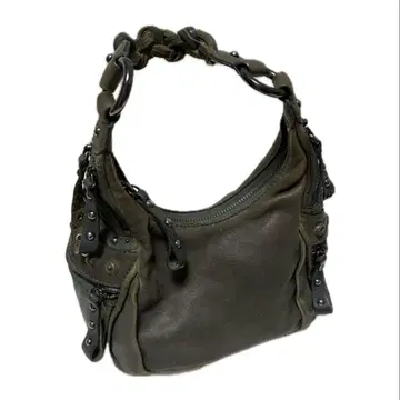 Hugo boss 올리브 그린 핸드백 스터드 포함 y2k