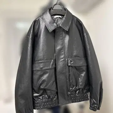 WYM 블랙 가죽 자켓