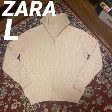 ZARA 자라 하프 지퍼 니트 스웨터 아이보리 L