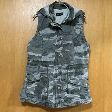 New Look 후드 부착 카모플라쥬 자켓 [ 사이즈 M ] 포켓 있음