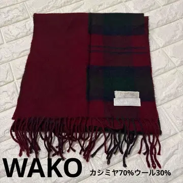 긴자 도쿄 와코 머플러 빨간색 체크 머플러