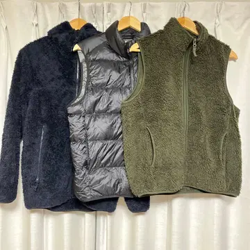 유니클로 플리스 자켓 다운 베스트 플리스 베스트 M