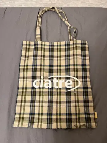 ciatre 극장 체크 무늬 토트백