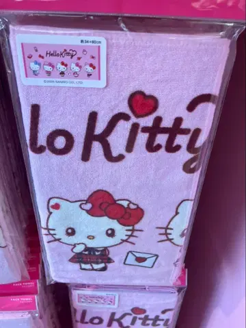 USJ 한정판 키티 페이스 타월 헬로키티
