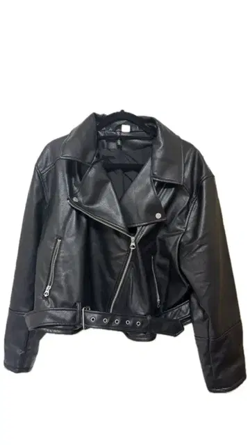 H&M 블랙 라이더 자켓 XL