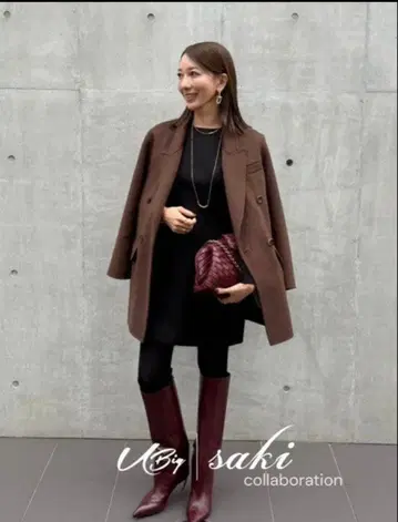 U_big saki님 콜라보 울 더블 페이스 자켓 코트 M 사이즈