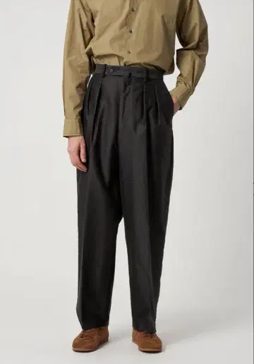 Steven Alan 카베 몰스킨 인투 플리츠 드레스 트라우저