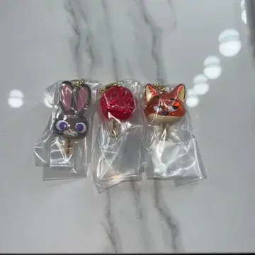 미사용 새상품 ZOOTOPIA 주토피아 아이스 캔디 참 3종 세트