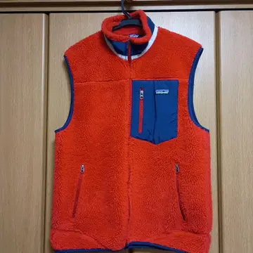 레어 파타고니아 남성용 클래식 레트로X 베스트 빨간색 M 플리스 베스트