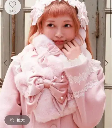 axes femme chalmiere 트리플 리본 머플러 핑크