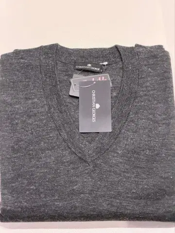 CHRISTIAN GEORGE 다크 그레이 V넥 니트