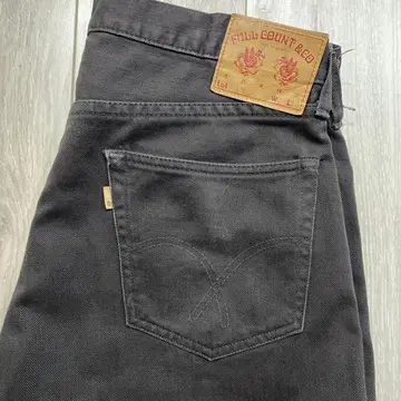 FULLCOUNT 풀카운트 1280 데님 팬츠 W34 블랙 데님