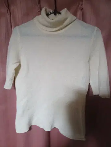 캐시미어 100% 오부소매 터틀넥 니트 사이즈 38