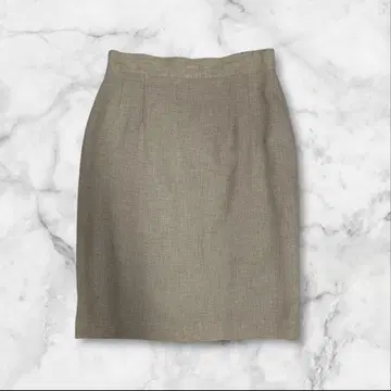 린넨 혼방 타이트 스커트 | 오피스 캐주얼 | 베이지 무릎 기장 일본제