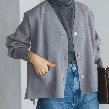 슈퍼 파인 스무스 숏 가디건