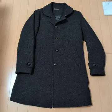 nano univers 차콜 그레이 울 피코트