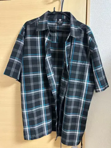 YAGO 반팔 셔츠 2XL 체크 무늬