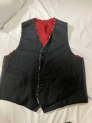 드라이 본즈 리버서블 베스트 울 제브라 베스트/38