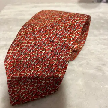 TRUSSARDI 오렌지 패턴 넥타이