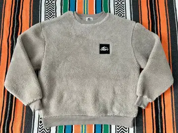 캠프세븐 CAMP7 플리스 맨투맨 M 라이트 그레이 보아 트레이닝복