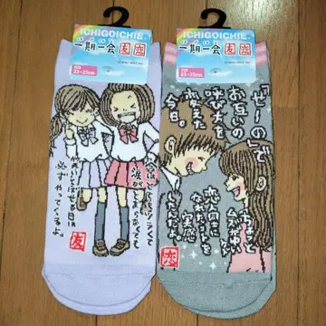 헤이세이 일기일회 양말 23~25cm 2세트