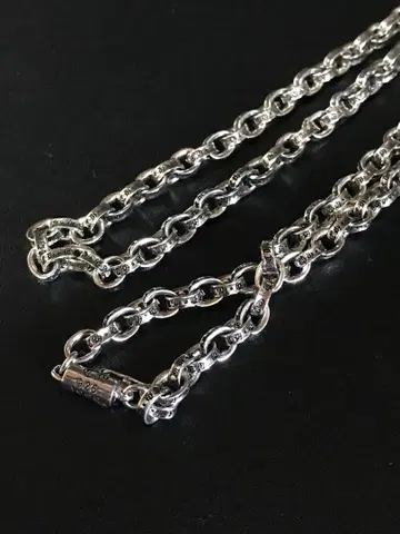 [미사용 새상품] 실버925 silver 페이퍼 체인 목걸이 50cm