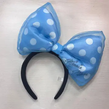 미니 빅 리본 스카이블루 머리띠
