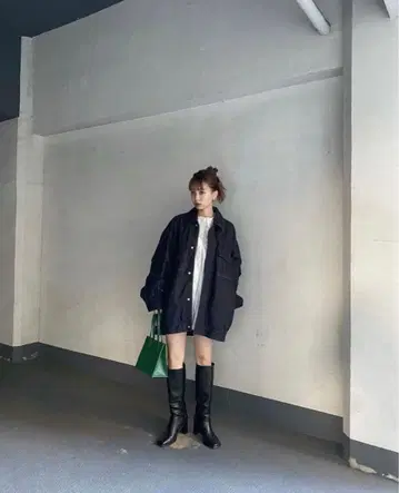 러그아젬 데님 자켓 블랙 가을/겨울