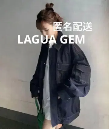 [ LAGUA GEM ] 완판 러그아젬 데님 자켓 블랙 가을/겨울