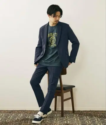 417 EDIFICE 셋업 M 사이즈 차콜 그레이